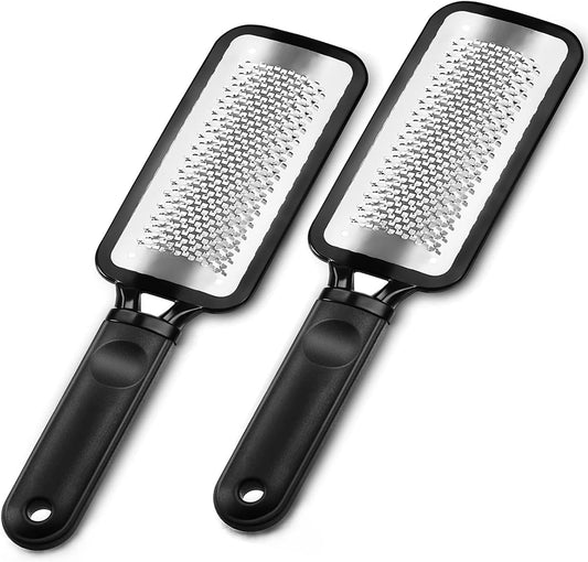 Skiennix Foot Rasp - Stainless Steel Pedicure Callus Remover | 2 Pcs for Professional Foot Care