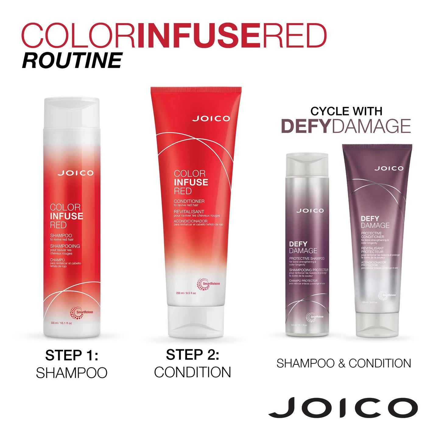 Joico Color Infuse Red Conditioner, 8.5 Fl Oz, Nourishes, Protects and Revives Vibrancy of Red Hair
