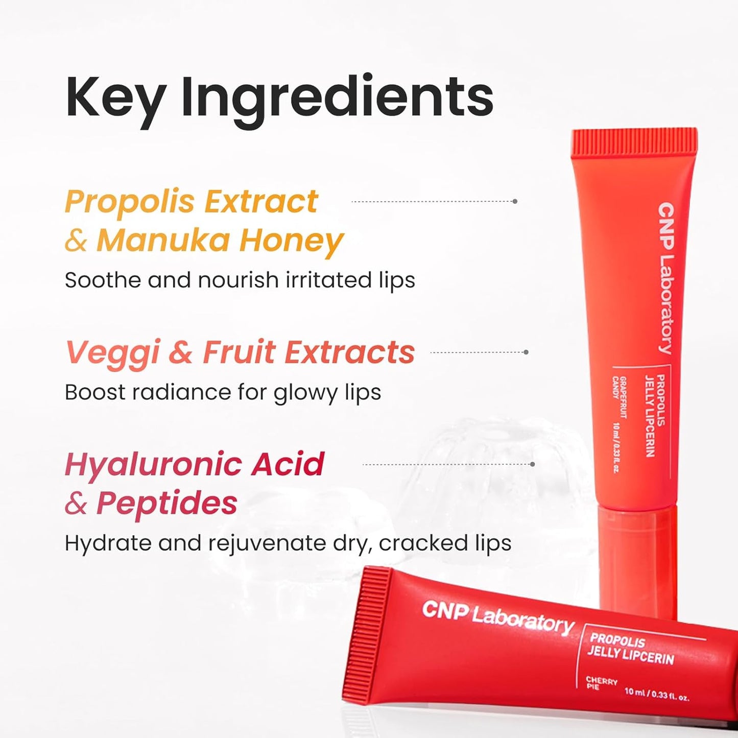 CNP Propolis Jelly Lipcerin™ - Hydrating Lip Balm & Gloss with Manuka Honey | 0.3 fl. oz. Honey Cake