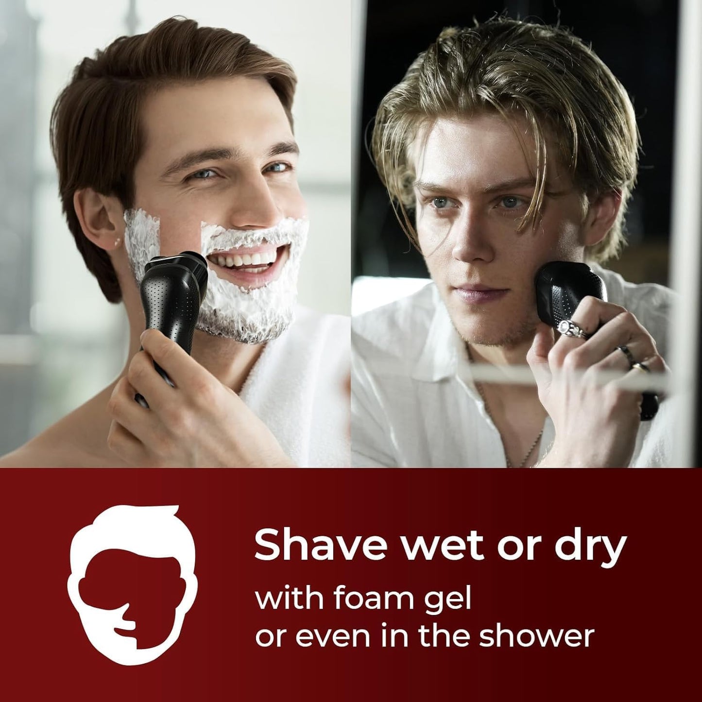 Skiennix Cordless Electric Razor - 3-in-1 Waterproof Shaver with Precision Blades | Turbo Speed Travel Kit