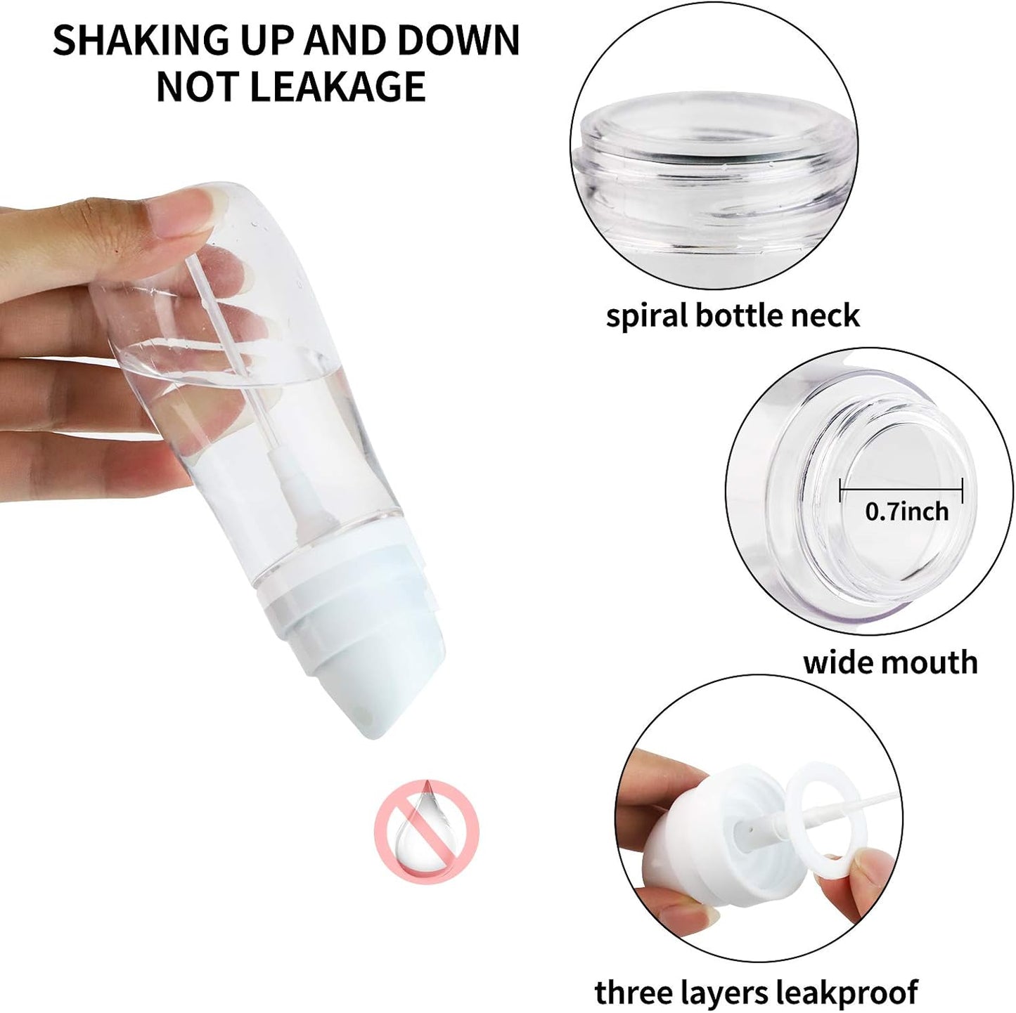 Yolaist Fine Mist Spray Bottles - 2 Pack 3.4oz/100ml Refillable Travel Bottles for Toners & Cosmetics