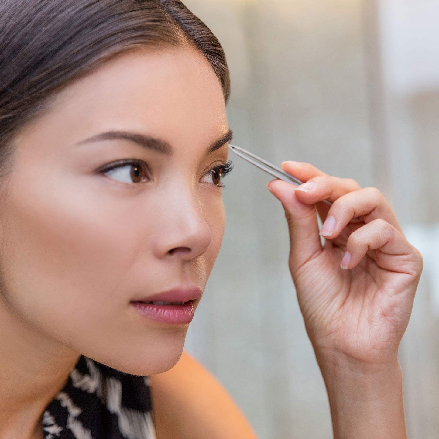 Mudder 12 Pcs Eyebrow Tweezers Set for Facial Hair Stainless Steel Slant Tip Tweezers in Bulk for Men and Women(Silver)