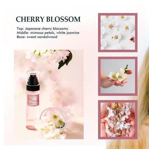 Clean-n-Fresh Body Spray - Cherry Blossom Fragrance Mist Gift Set | Pack of 3, 3.4 Fl Oz Each