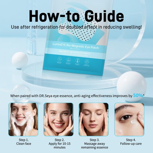 7 Pieces Bio-Magnetic Eye Patch - Under Eye Mask Reduce Dark Circles - Puffy Eyes, Undereye Bags, Wrinkles, Gel Under Eye Patches, Birthday Gifts for Women