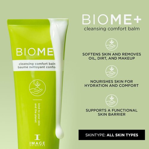 IMAGE Skincare BIOME+ Cleansing Comfort Balm - Microbiome-Friendly Gentle Cleanser for Reduced Moisture Loss