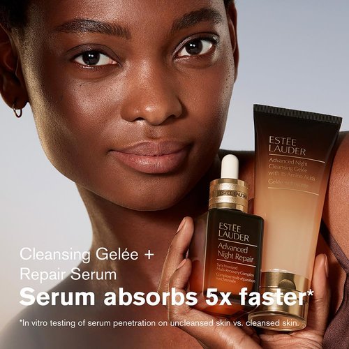 Estée Lauder 4-Piece Skincare Gift Set - Cleanse, Repair & Moisturize | Includes Cleanser, Eye Cream, Face Serum & Moisturizer