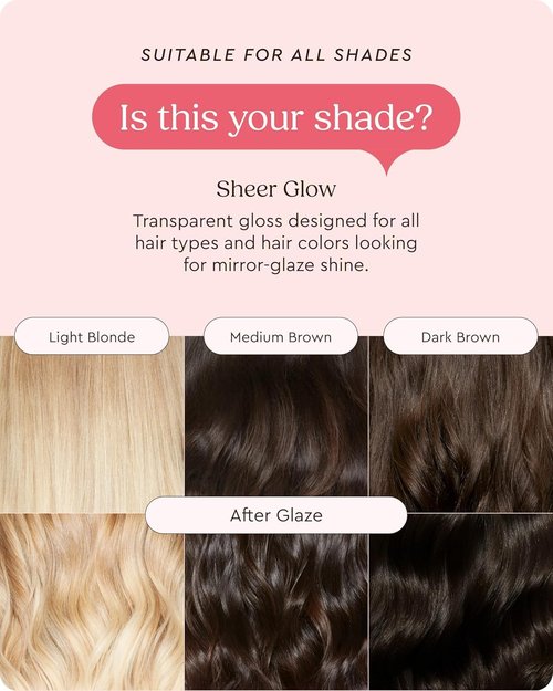 Glaze Supergloss Clear Hair Gloss Mini - Lightweight Shine Enhancer for Damaged Hair | Travel Size 1.7 oz