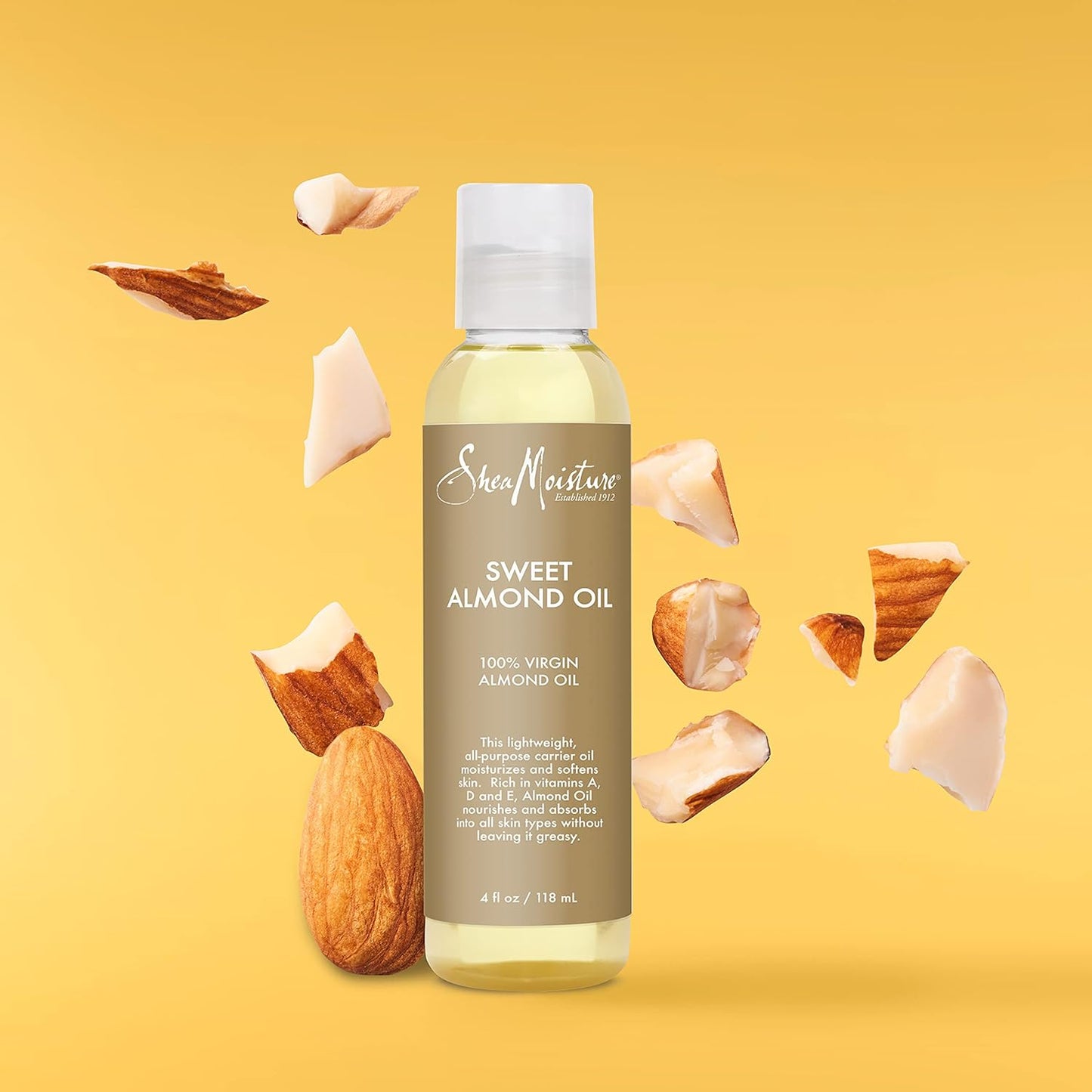 SheaMoisture Body Oil - Nourishing Sweet Almond Oil for Dry Skin | 4 oz Cruelty-Free