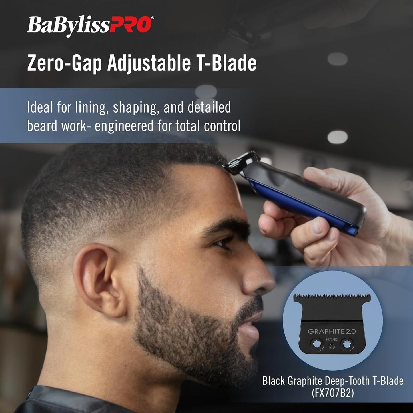 BaBylissPRO Hair Trimmer - High-Performance Compact LO-PROFX for Precision Grooming