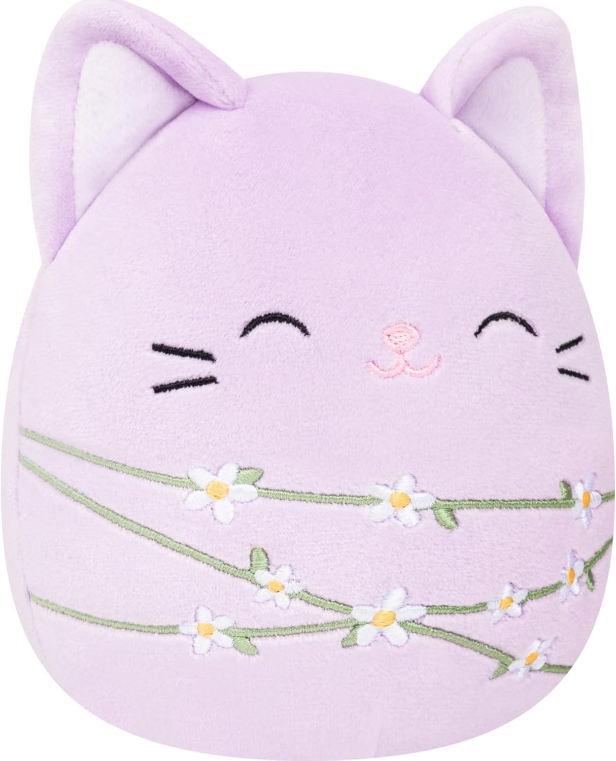 Squishmallows Original 8in Mak The Lavender Cat Wrapped in Flower Stems – Official Jazwares Easter Plush (Little)