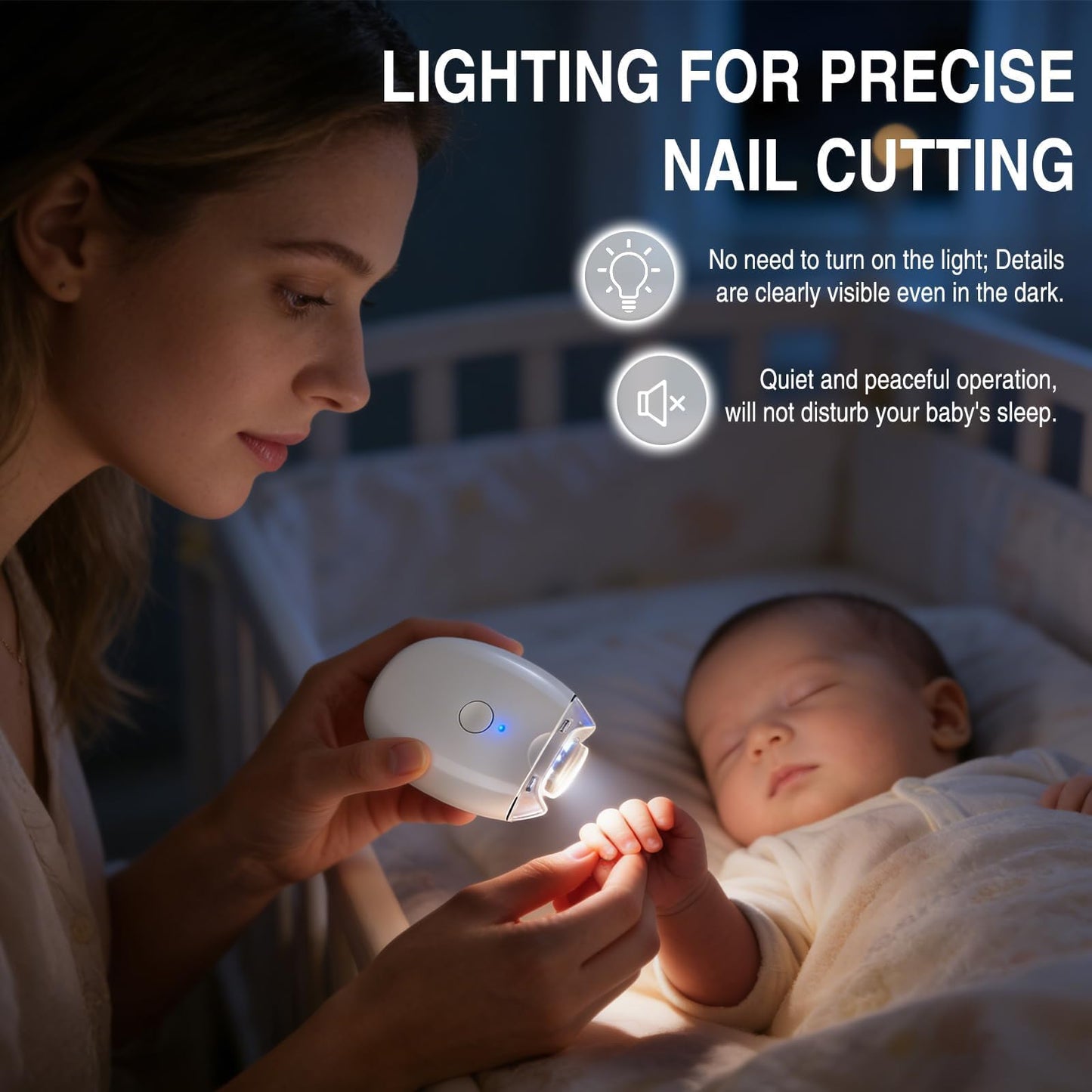 Universal Automatic Fingernail Grinder, 3 Speeds Electric Nail Clipper, Portable Nail Cutter and Trimmer with LED Light & Clip Storage, Electric Toenail Clippers for Seniors & Adults (1PC)