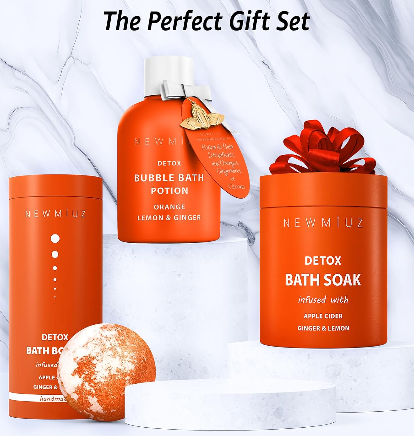 Skiennix Natural Detox Citrus Bubble Bath - Long-Lasting Foaming Soak with Essential Oils for Relaxation & Hydration