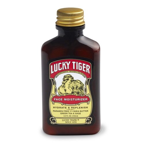 Lucky Tiger Face Moisturizer for Men - Hydrating Facial Cream with Shea Butter & Green Tea | 3.5 Fl Oz