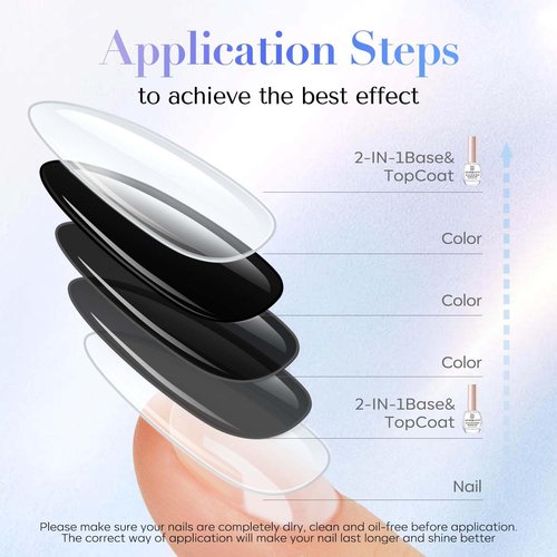 AZUREBEAUTY 2-in-1 Base & Top Coat Nail Polish - Clear Quick-Dry Strengthener for High-Gloss Shine