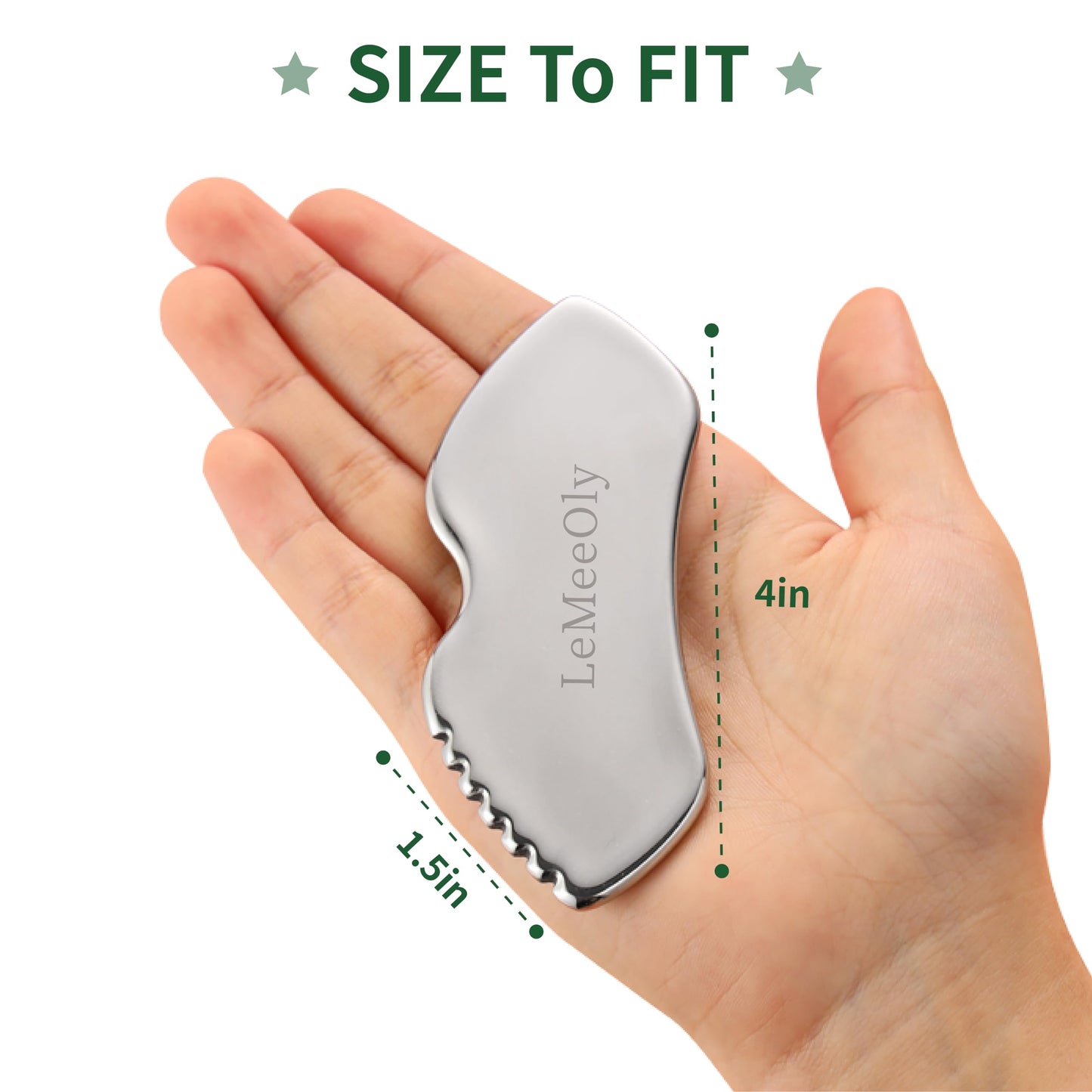 LeMeeOly Stainless Steel GuaSha & Eye Cream Applicator Facial Tools, Metal Guasha for Face Neck, Eye Massager Tool, Lymphatic Drainage Face Massage Tool, Skin Care Gift