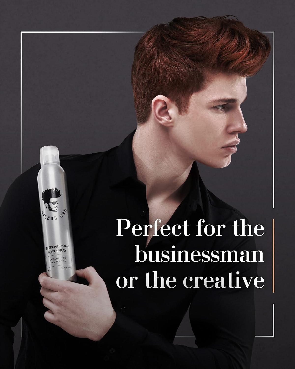 Avenue Man Extreme Hold Hairspray - Paraben-Free Formula with Natural Extracts | 9.0 oz Extra Firm Hold