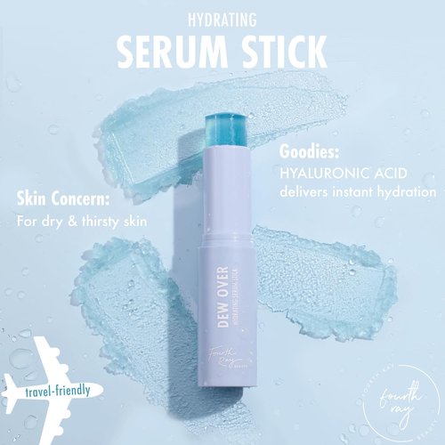 ColourPop Hyaluronic Acid Face Serum Stick - Hydrating Serum for Glowy Skin & Reduced Puffiness - Dew Over (0.25 oz)
