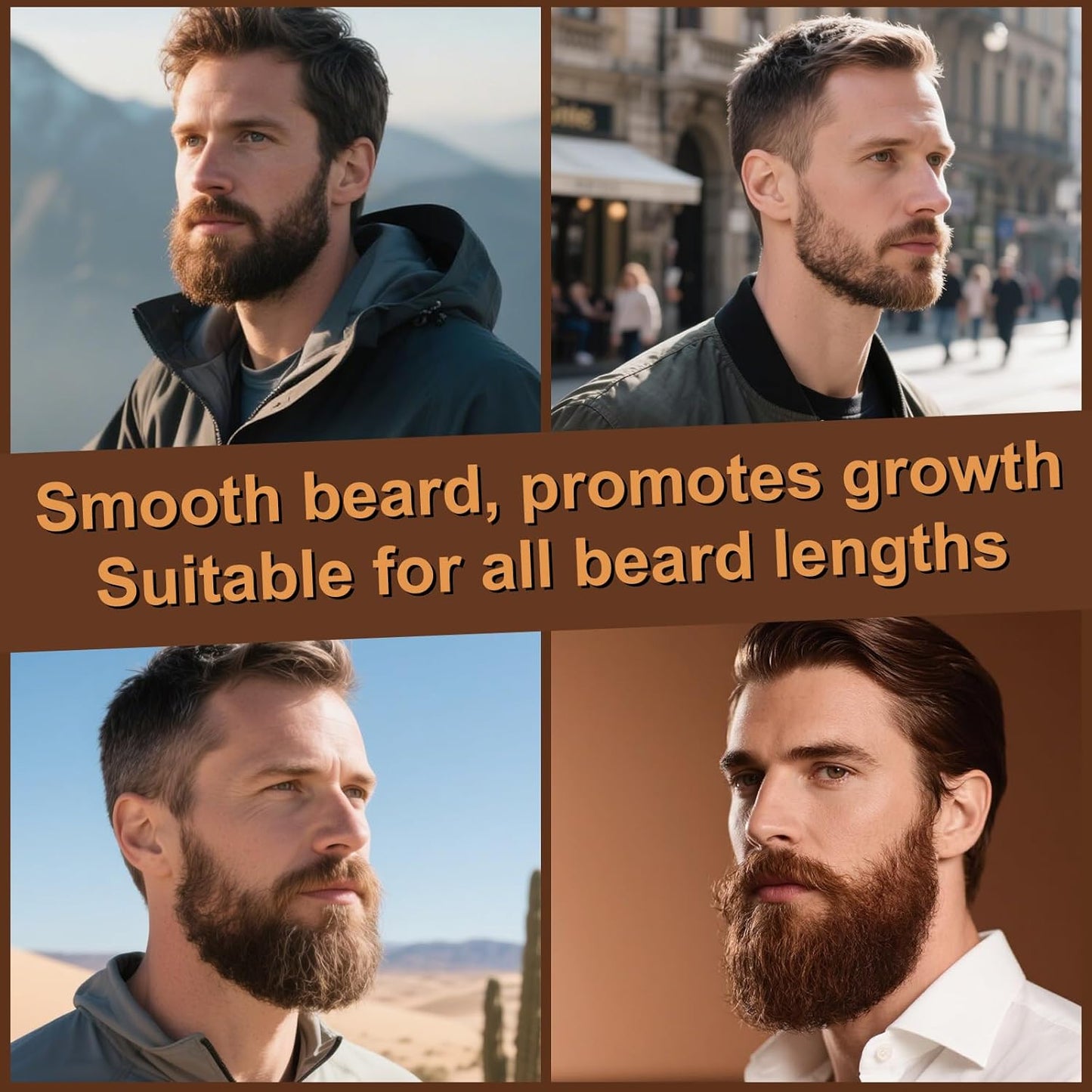 XIKEZAN Beard Oil Set - 5 Pack with Sandalwood, Orange, Vanilla & Cedarwood | Moisturizing Gift for Men