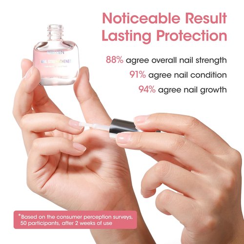 GELLEN Nail Strengthener, 8-In-1 Nail Repair Serum Growth for Thin Brittle Damaged Nails, Non Polish, Air Dry Clear Nail Growth Care Treatment, Keratin Calcium Formula, Cherry Blossom Scent