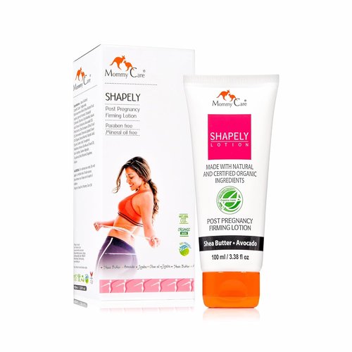 Mommy Care Shapely Post-Pregnancy Firming Lotion - Tightens Skin & Reduces Stretch Marks, 100ml | Vegan & Fast-Absorbing