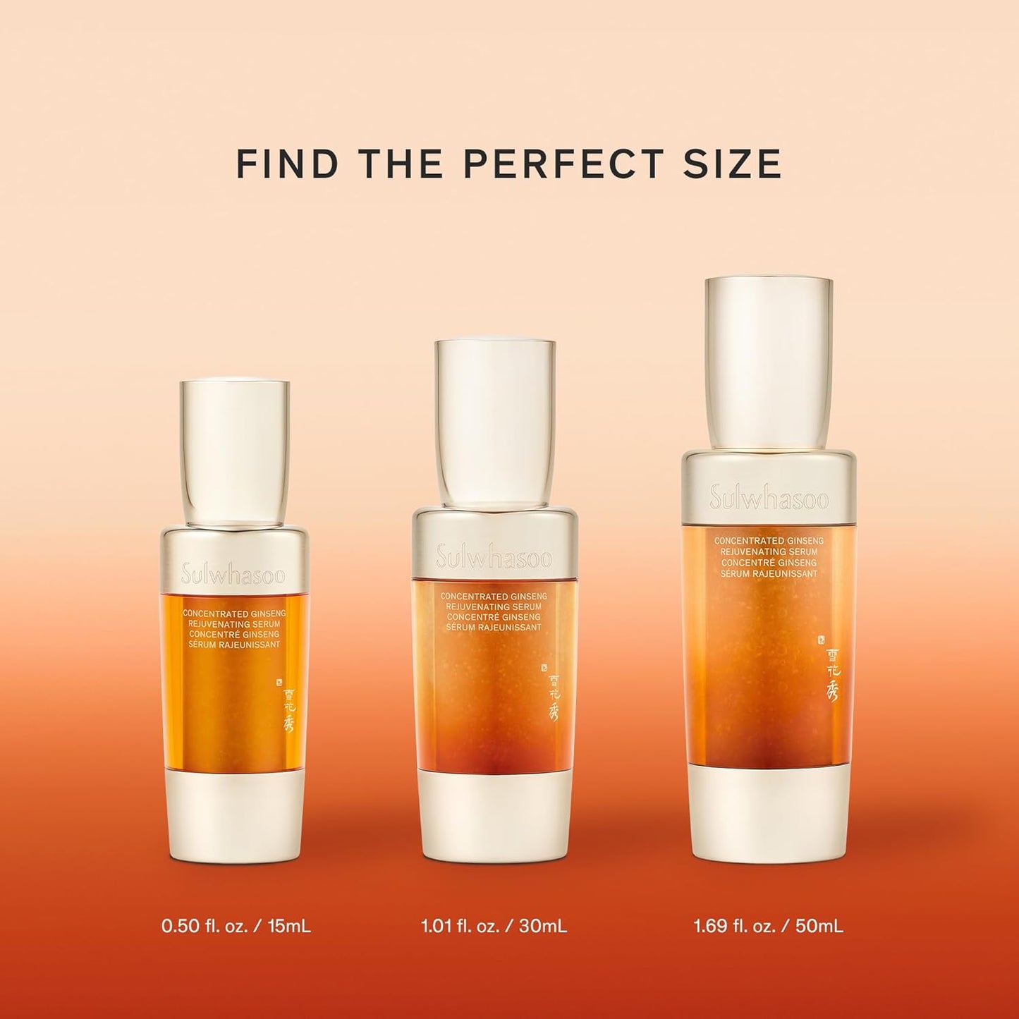 Sulwhasoo Concentrated Ginseng Rejuvenating Serum - Anti-Aging Ginseng & Peptide Formula for Hydration & Wrinkle Reduction