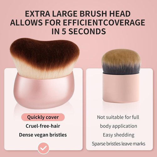 Docolor Self Tanner Brush - Large 75mm Body Makeup Brush for Flawless Tanning & Bronzing | Soft Synthetic Hair