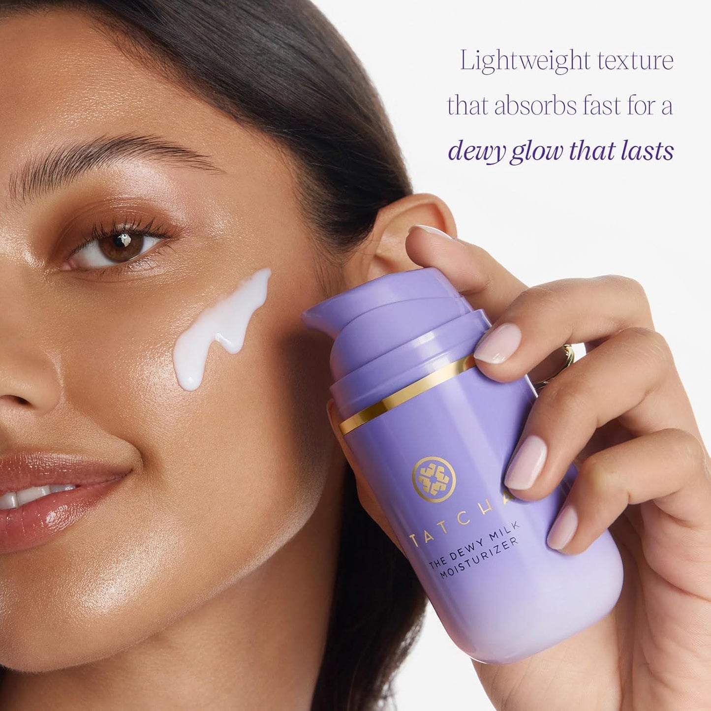 TATCHA Dewy Milk Moisturizer - Travel-Sized Mini Face Cream for Oily Skin | 15 ml / 0.5 fl. oz.