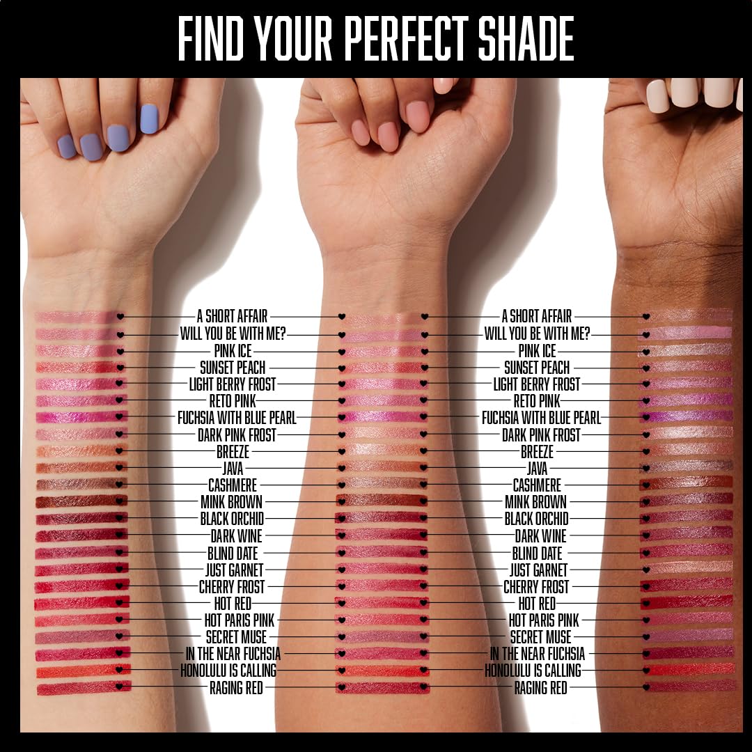 Wet n Wild Silk Finish Lipstick - Hydrating, Buildable Lip Color with Vitamins A & E | Dark Pink Frost