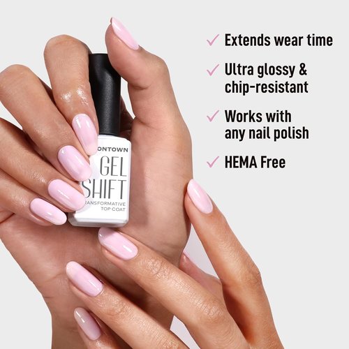 LONDONTOWN GelShift Top Coat - Transformative UV Gel for High Gloss, Long-Lasting Manicure | HEMA Free