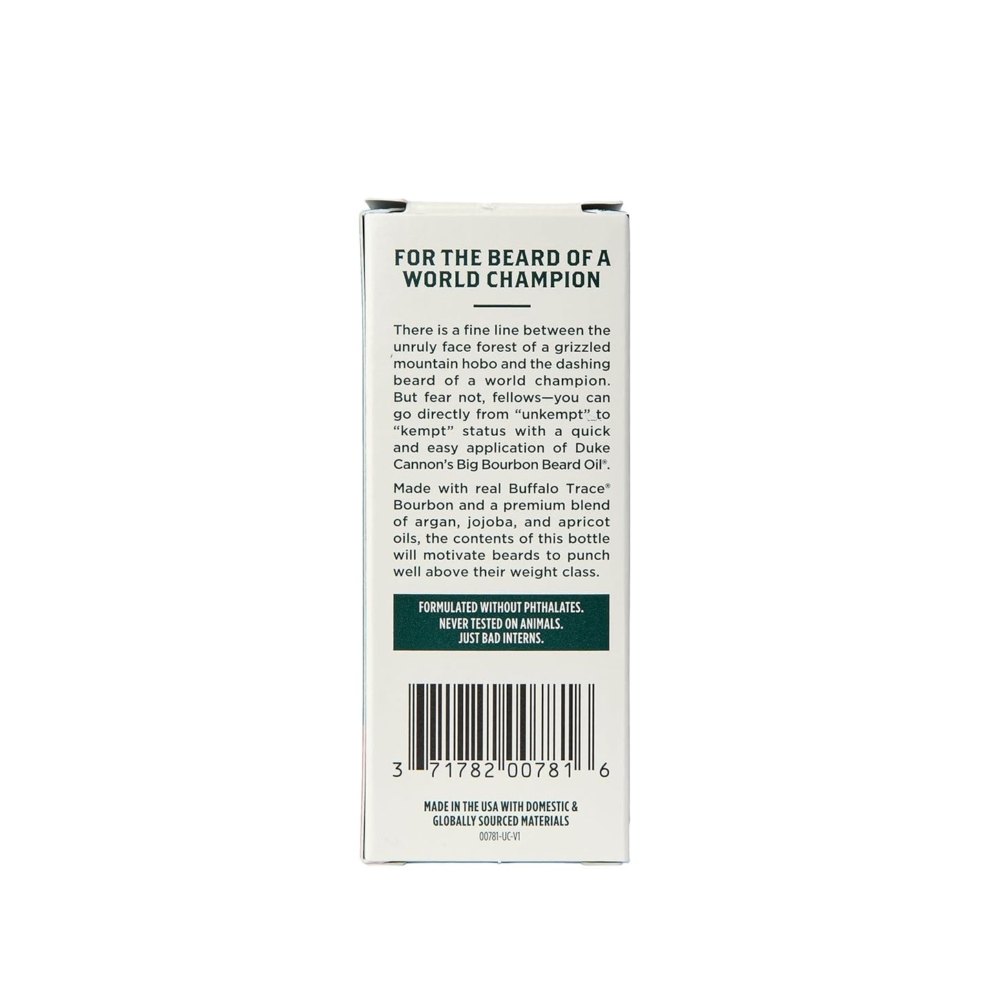 Duke Cannon Bourbon Beard Oil – Bourbon Scented Conditioner for Soft, Strong, Frizz-Free Beards – 1 fl oz