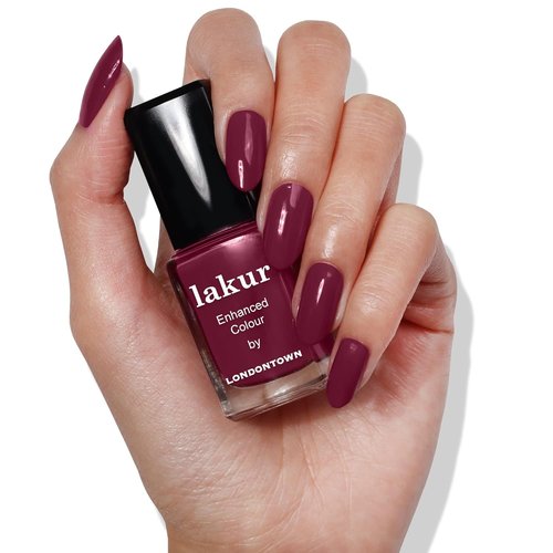 LONDONTOWN Lakur Nail Polish - Flirty & Thriving Red | Long-Lasting, Streak-Free, Non-Toxic, 0.4 Fl Oz