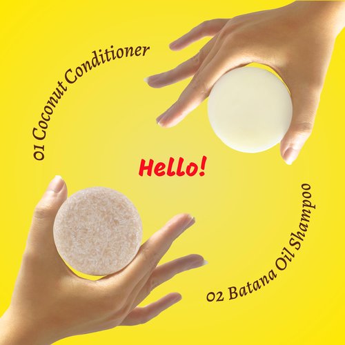 Batana Oil Shampoo and Conditioner Bar Set 3- Natural Solid Hair Growth Shampoo Soap Bars Set for Women with Straight, Curly Hair for Thinning, Hair Loss, Regrowth, Thickening