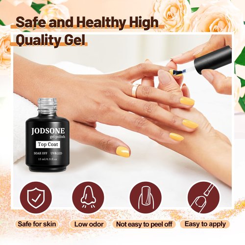 JODSONE 15ML Nail Primer Base Coat Top Coat Glossy Quick Drying Durable DIY Nail Art Design Long Lasting Gift
