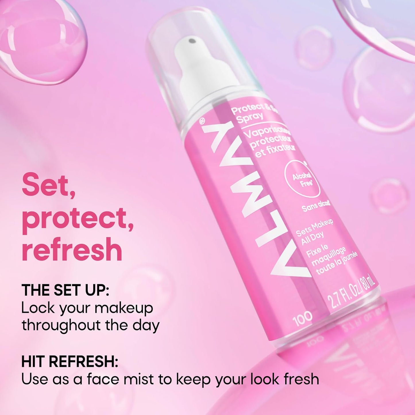 Almay Protect & Set Spray - Hydrating Vegan Makeup Setting Spray | 2.7 fl oz for All-Day Wear