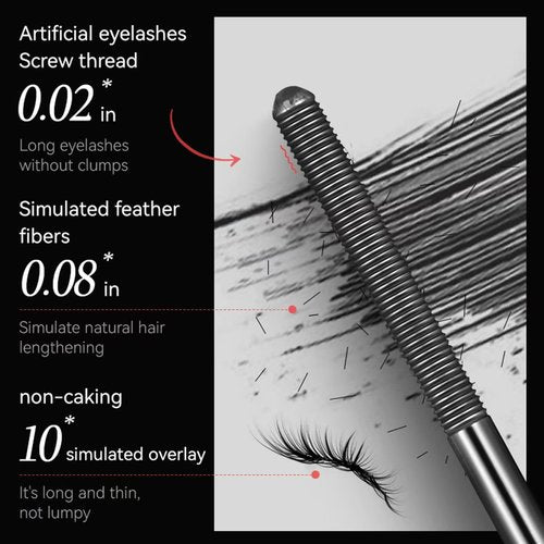 Iron Wand Mascara – Telescopic Tubing Mascara, Liquid Lash Extensions Effect, Waterproof & Long-Lasting, No Flaking, No Clumping, 3D Curling Wand for Bold, Defined Lashes