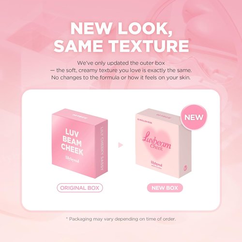 Lilybyred Luv Beam Cheek - Heart-Shaped Korean Powder Blush, Soft Matte Finish, 0.16 oz. (01 Loveable Coral)