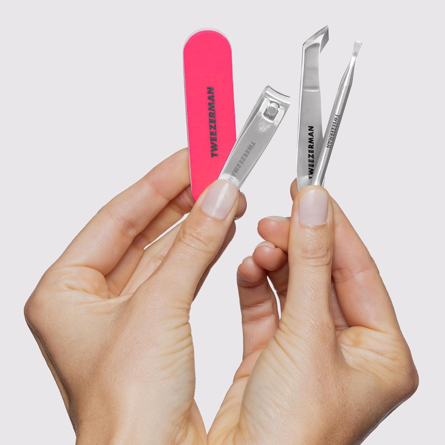 Tweezerman Mini Neon Nail Rescue Kit - Essential Tools for Perfect Nails | Compact & Stylish