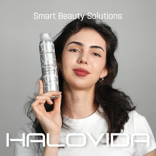 HALOVIDA Dry Shampoo Spray for Dark Hair - Oil Absorbing, Volumizing & Residue-Free, 5.07 Fl Oz (Pack of 2)