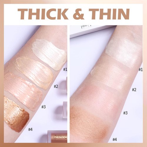 Erinde Liquid Highlighter - Lightweight Cream Illuminator for Natural Glossy Finish | 02# Starlight