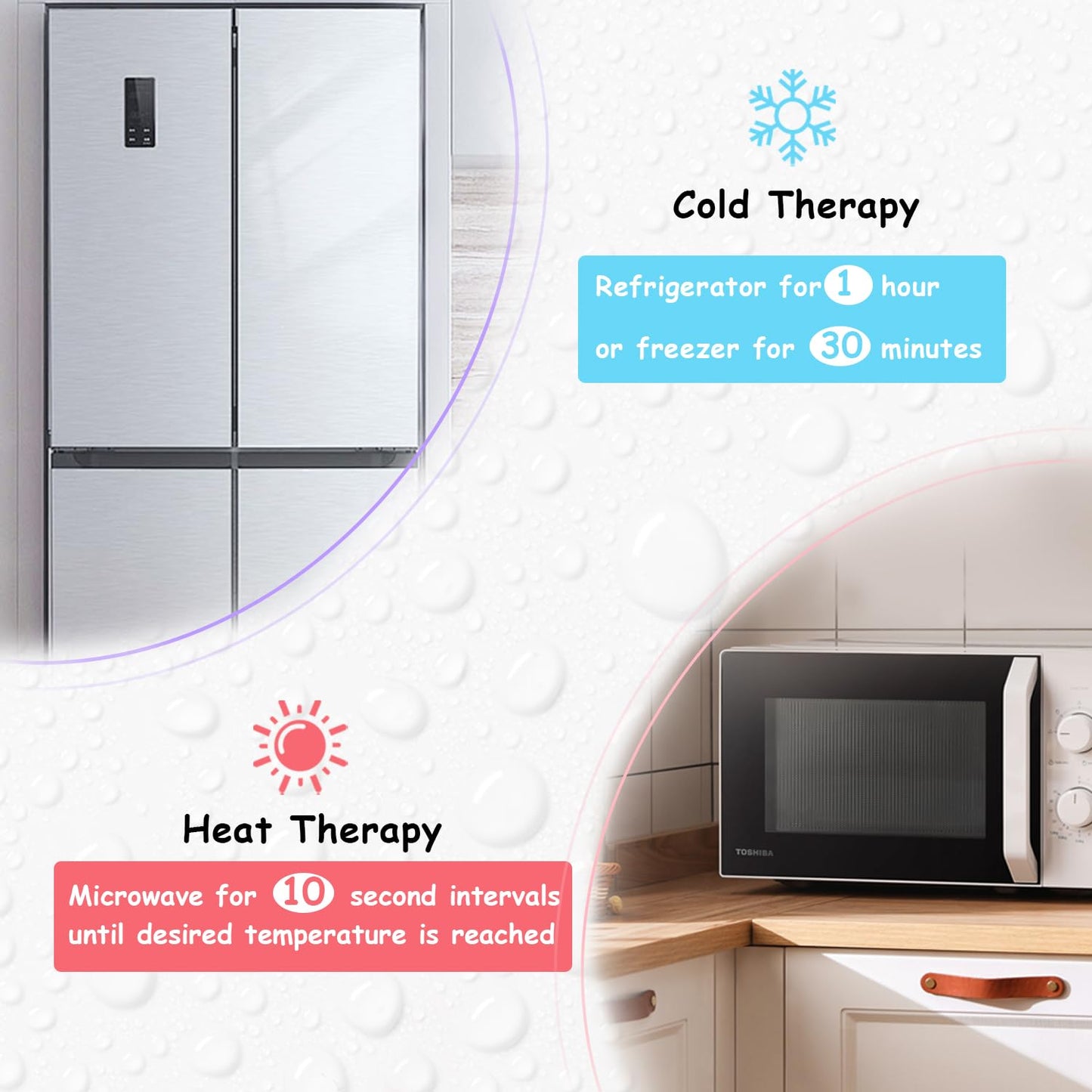 CONBELLA 2PCS Adorable Cooling Eye Mask Gel Eye Mask, Reusable Hot Cold Therapy Cold Eye mask for Post Surgery, Puffiness, Dark Circles, Eye Bags, Dry Eyes, Migraines with Soft Plush Backing