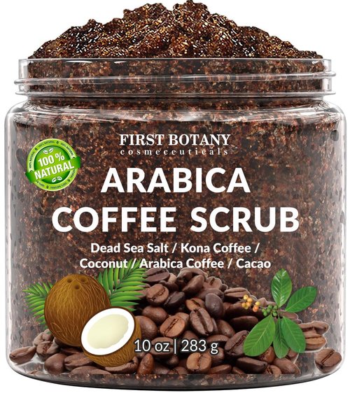 First Botany Body Scrub - Natural Exfoliating Salt Scrub & Body and Face Souffle helps with Moisturizing Skin, Acne, Cellulite, Dead Skin Scars, Wrinkles