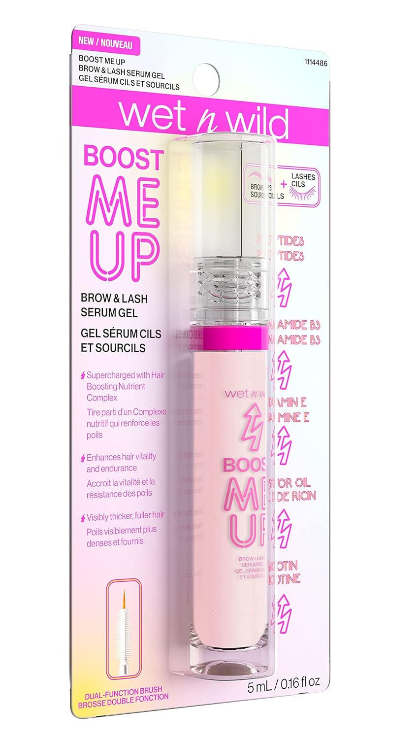 Wet n Wild Boost Me Up Brow & Lash Serum - Growth Enhancing Formula for Fuller Lashes & Brows