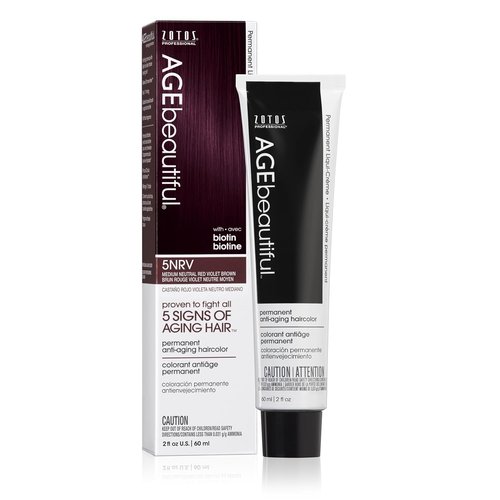 AGE Beautiful Permanent Hair Color Dye - Liqui-Creme Formula for 100% Gray Coverage | Neutral Warm Beige & Red Violet Shades | Anti-Aging Biotin Enriched for Thicker, Fuller Hair