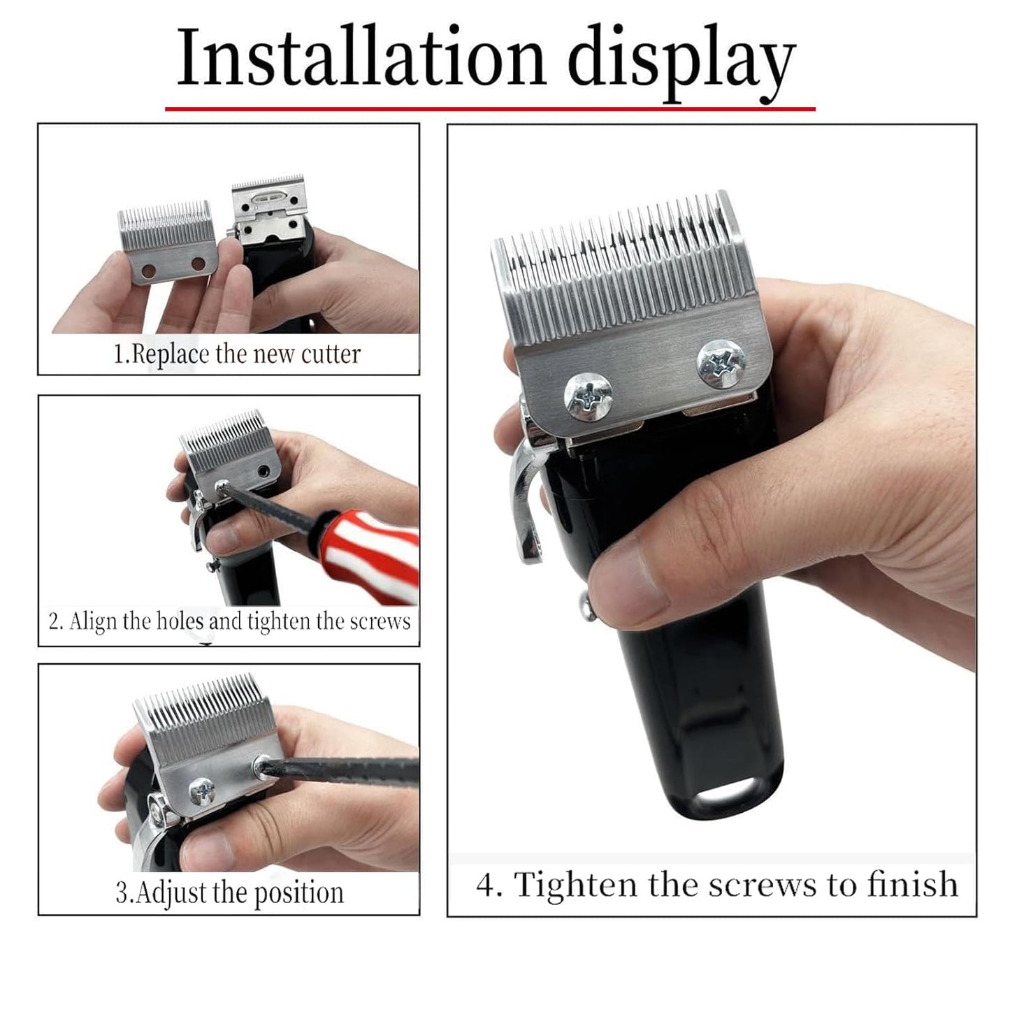 Wahl Clipper Replacement Blades - 2 Pack Compatible with 2 Hole Clipper Blades for Precision Cutting