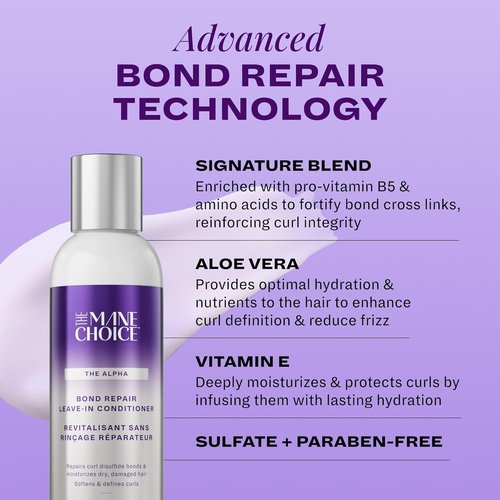 Alpha Recoil & Curl Leave-In Conditioner - 6 oz Cream for Coily, Curly & Wavy Hair | Repairs & Moisturizes with Vitamins