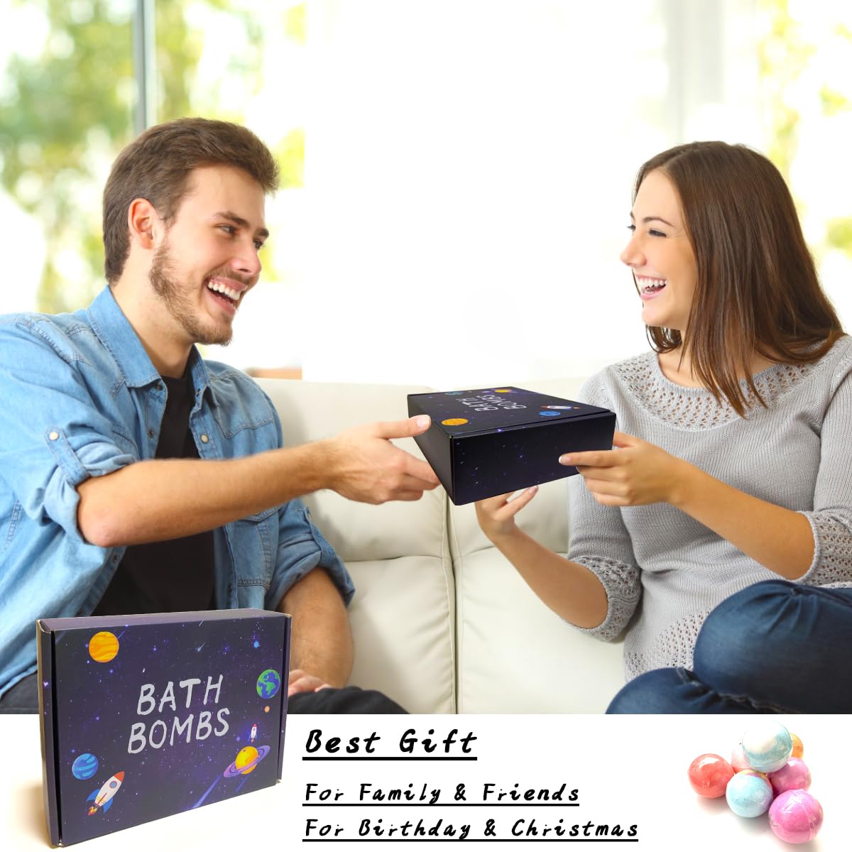 Kanehosi Bath Bombs for Kids & Woman, 12Pcs Organic Bubble Bath Bombs Beautiful Gift Set for Birthday Thanksgiving Christmas Valentine's Day