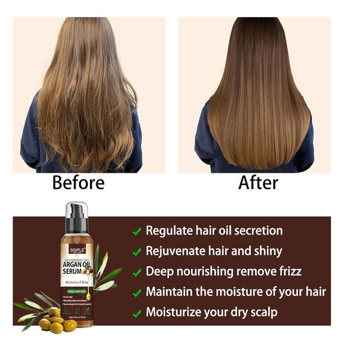 **Argan Oil | Protein Hair Serum - Nourishing & Moisturizing Formula for Frizz Control & Shine**