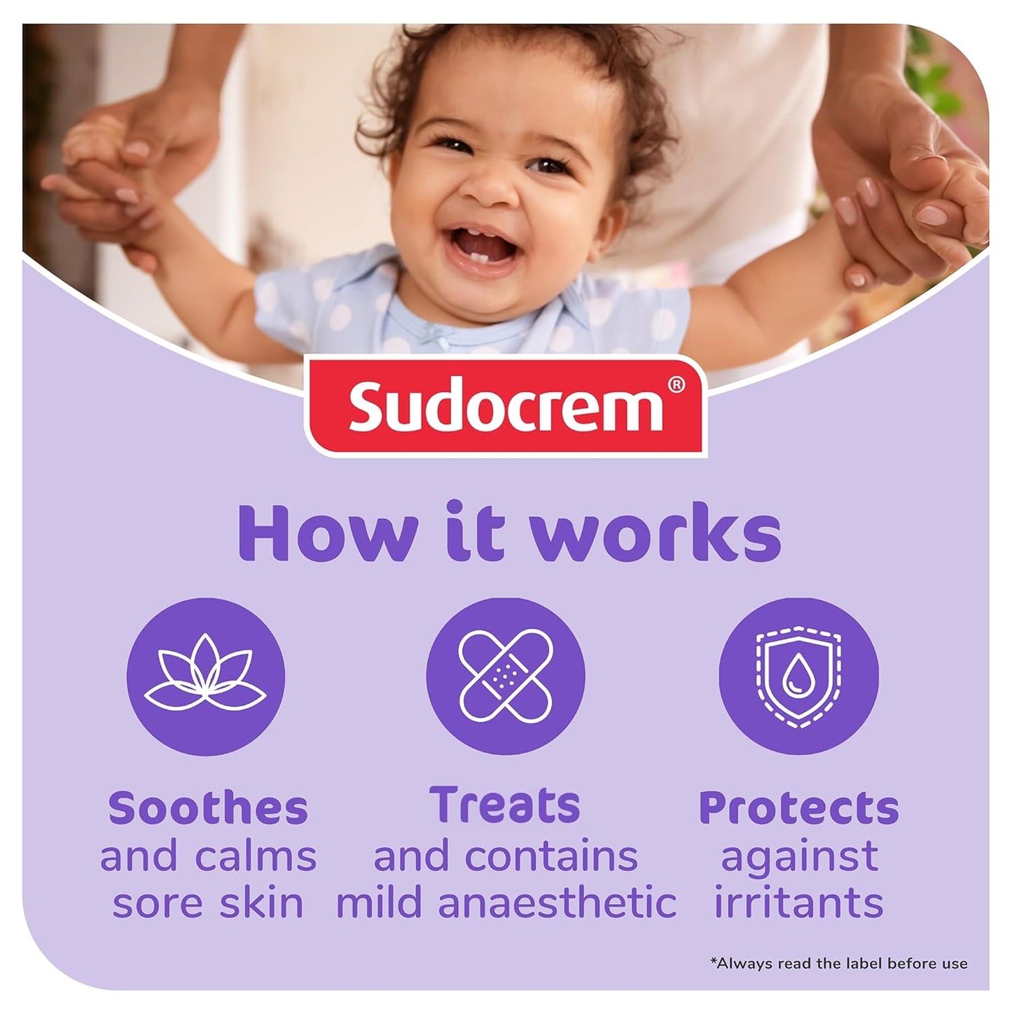 Sudocrem Diaper Rash Cream - Triple Action Soothing & Protective Paste with 15.29% Zinc Oxide | 14oz (400g)