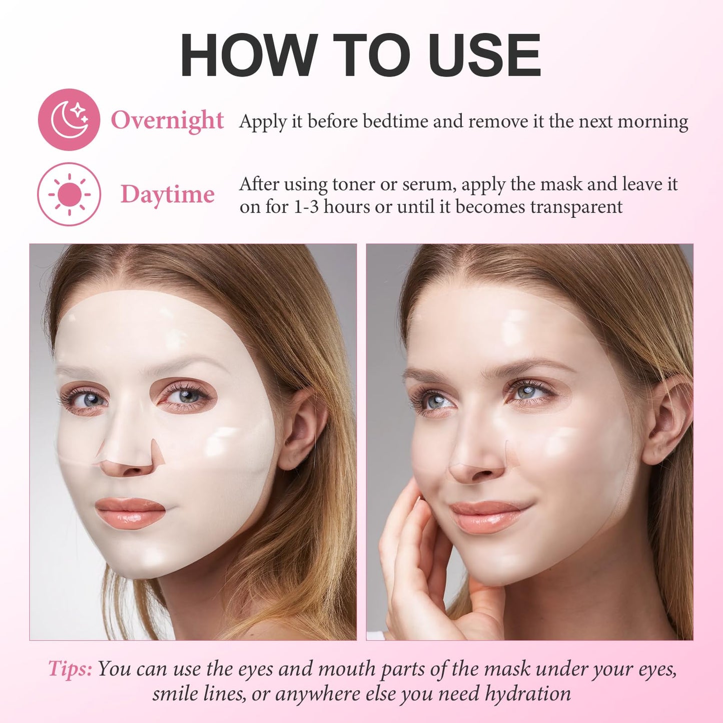ulluxe Deep Collagen Face Mask, Bio-Collagen Overnight Facial Mask, Hydrating Firming Anti-Aging and Moisturizing, Korean Skincare Masks, Stocking Stuffers for Women & Teen Girls, 37g, 4ea