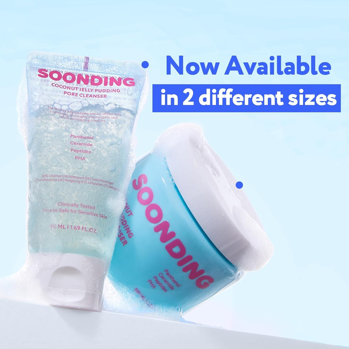 Skiennix Coconut Jelly Pudding Cleanser - Deep Pore Cleansing & Gentle Exfoliation | Hydrating Face Wash with Panthenol, Ceramide & Peptides (100ml)